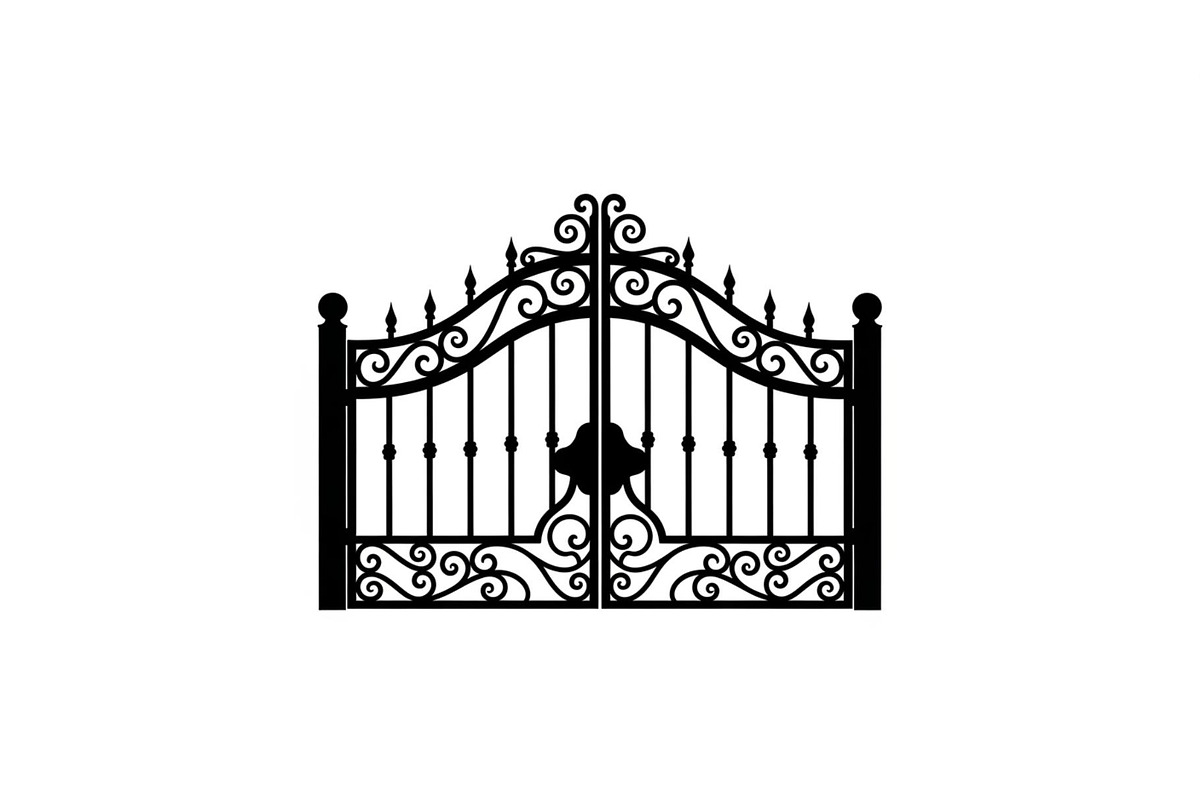 Ornate Wrought Iron Gate Vector Bund, an Illustration by Designs_River (Photo 47 of 47)