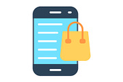 Shopping Online Flat Icon, a Duotone Icon by Pexelpy (Thumbnail 1 of 2)