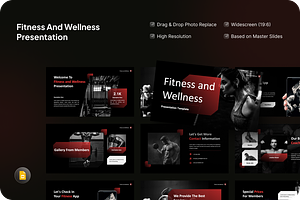 Fitness and Wellness Google Slides, a Presentation Template by SquidPixey