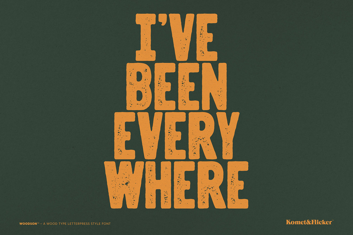 Woodson - A Wood Type Style Font, a Font by Komet & Flicker (Photo 8 of 15)