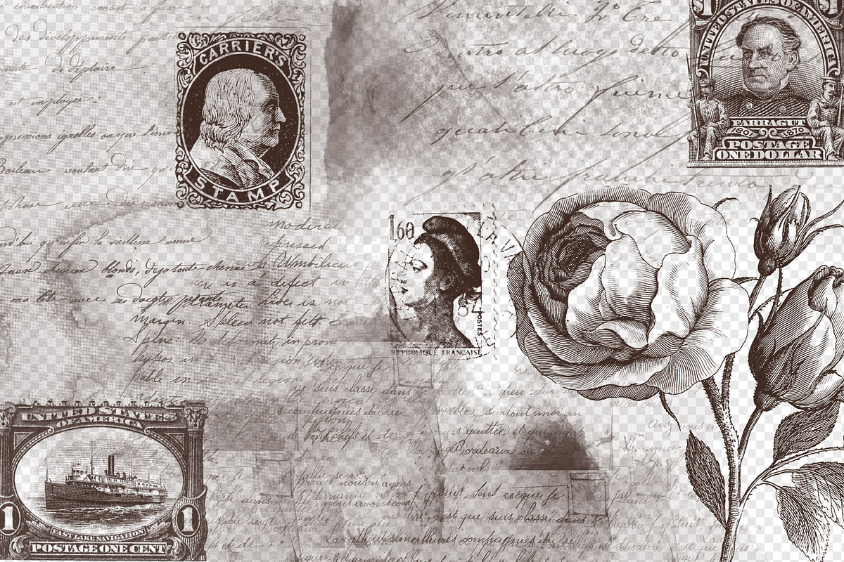 Vintage Letters Overlays, an Illustration by Digital Curio (Photo 2 of 4)