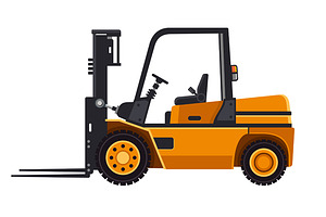 Yellow Forklift Loader Truck