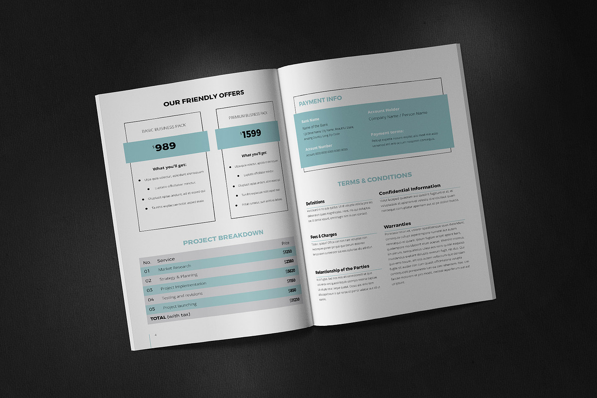 Canva Project Proposal Template, a Brochure Template by Sabin (Photo 7 of 7)