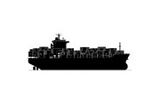 Sailing & Cargo Ship Silhouette Bund, an Illustration by Creativeshirt (Thumbnail 3 of 9)