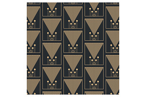 Art Deco-Inspired Geometric Pattern