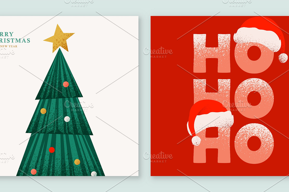 Christmas and Xmas square post set, an Object Illustration by Zaie (Photo 2 of 3)