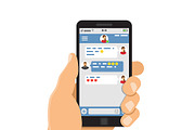 Hands with Smartphones, Calculator, an Education Illustration by TAlex (Thumbnail 5 of 7)