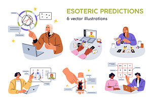 Astrology, tarot, numerology experts, a Person Illustration by Good Studio