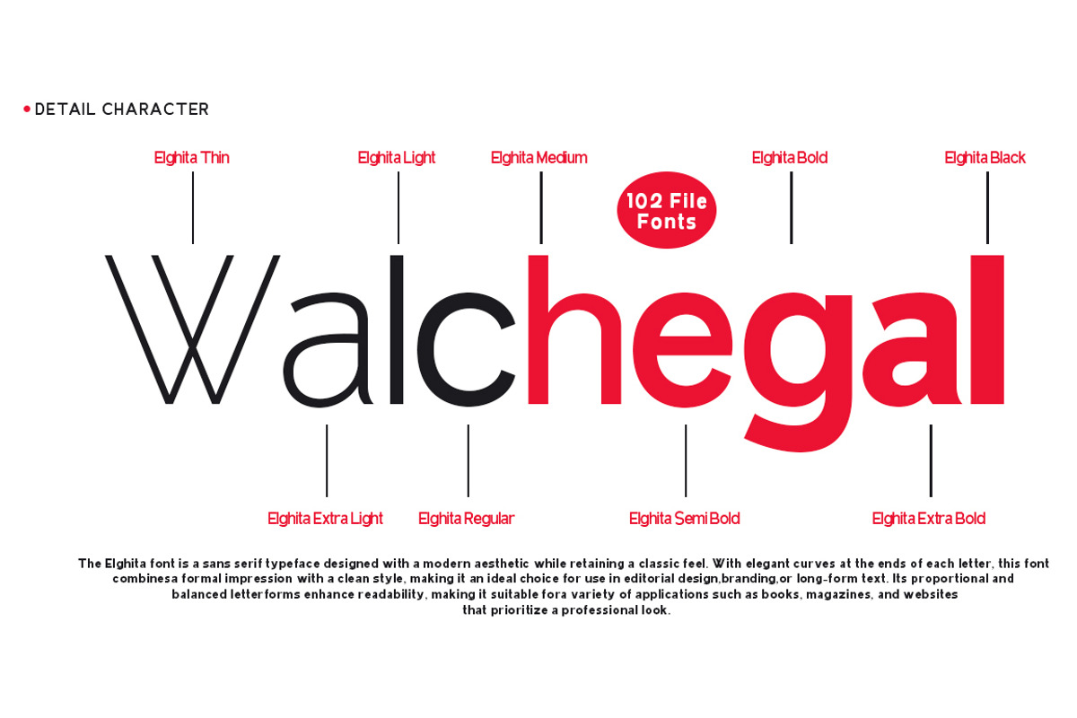Elghita (120 Font Files), a Sans Serif Font by IM Studio (Photo 6 of 11)