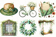Green Summer Cottagecore Clipart, an Illustration by OK Design (Thumbnail 3 of 4)