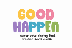 Good Happen - Cute Display Font