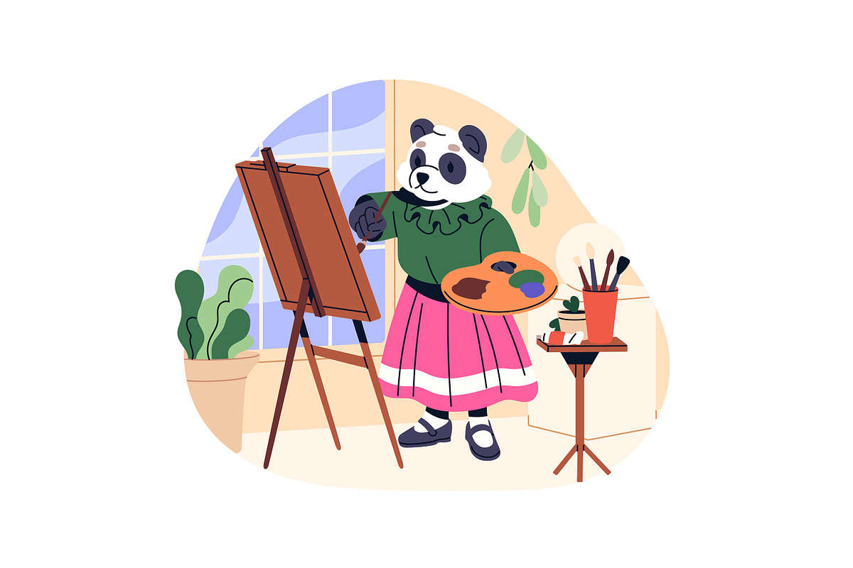 Cute animals students study set, an Education Illustration by PaperTrident (Photo 10 of 13)