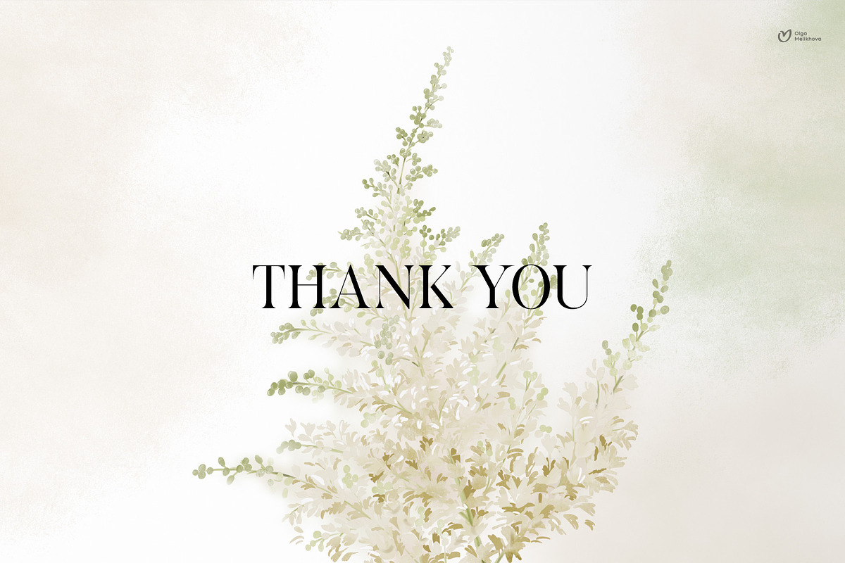 Spring greenery, floral cliparts, a Texture Illustration by ollalya (Photo 14 of 14)