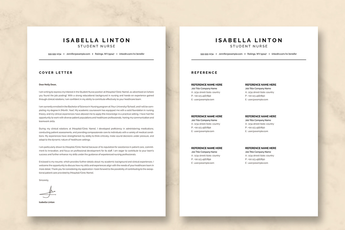Student Nurse Resume Template preview 4