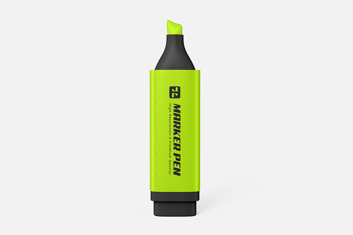 Highlighter Marker Pen Mockup, a Pens & Pencil Mockup by graphypix (Photo 5 of 5)