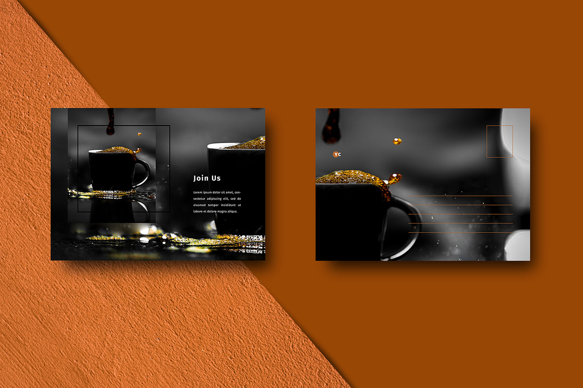 Coffee Postcard, a Card Template by Meknya (Photo 3 of 5)