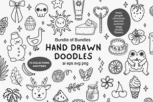 Hand-drawn Doodles Bundle of Bundles
