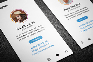 Instagram Profile Business Card