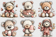 Easter Day Teddy Bear Clipart, an Illustration by DreamCafeArt (Thumbnail 2 of 6)