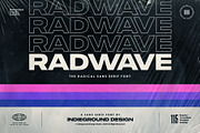 Radwave Font, a Sans Serif Font by Indieground Design Inc. (Thumbnail 1 of 9)