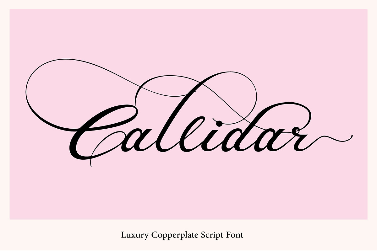 Callidar - Copperplate Script, a Script Font by Gittype (Photo 1 of 14)