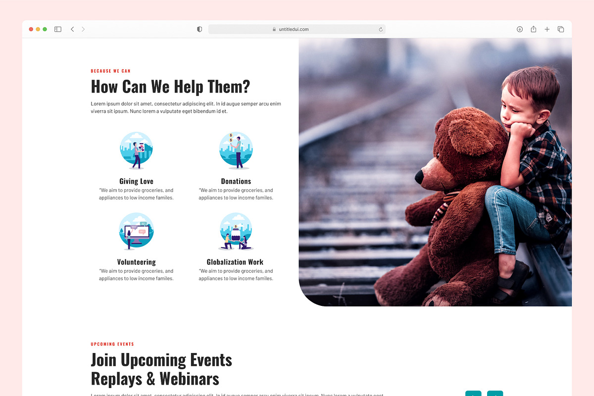 Dev NonProfit Charity React Template, a HTML Template by litoondev (Photo 5 of 6)