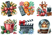 Christmas Movie Night Clipart, an Illustration by Designking (Thumbnail 2 of 4)