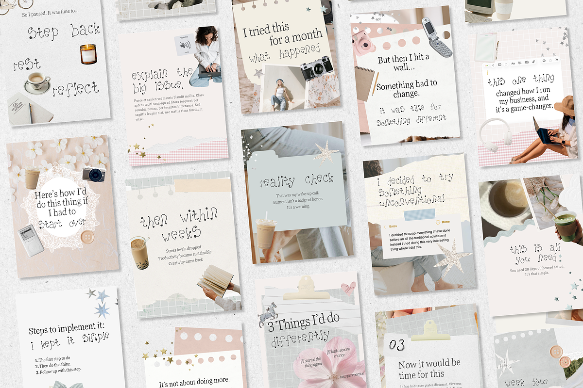 Whimsy Instagram Carousels Canva, a Social Media Template by Tabitha Emma (Photo 7 of 11)