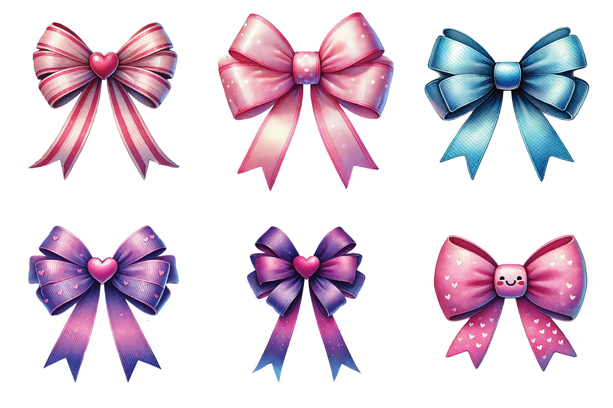 Coquette Valentine Bow Clipart Bundl, an Illustration by DreamCafeArt (Photo 2 of 4)