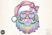 Iridescent Christmas Santa PNG, an Illustration by Libby Wishes (Thumbnail 1 of 6)