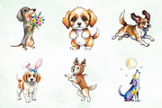 Quirky Dogs Sublimation Clipart, an Illustration by Creative Art (Thumbnail 10 of 10)