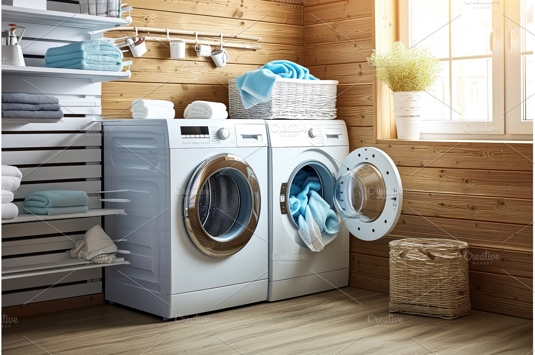 Modern laundry room featuring white, an Architecture Photo by Ungvar Studio