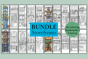 Bundle Storefront Coloring Bookmarks