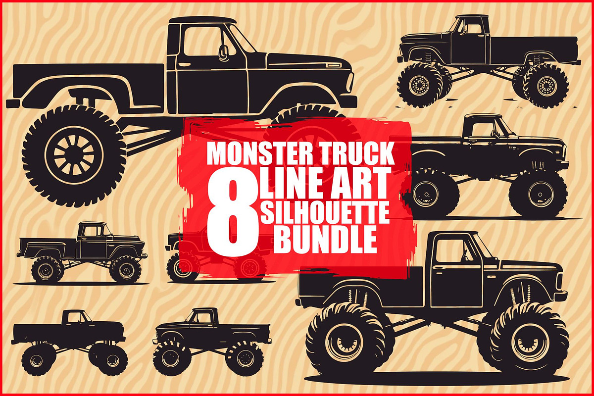 Monster Truck Collection, an Illustration by hafijul (Photo 1 of 9)