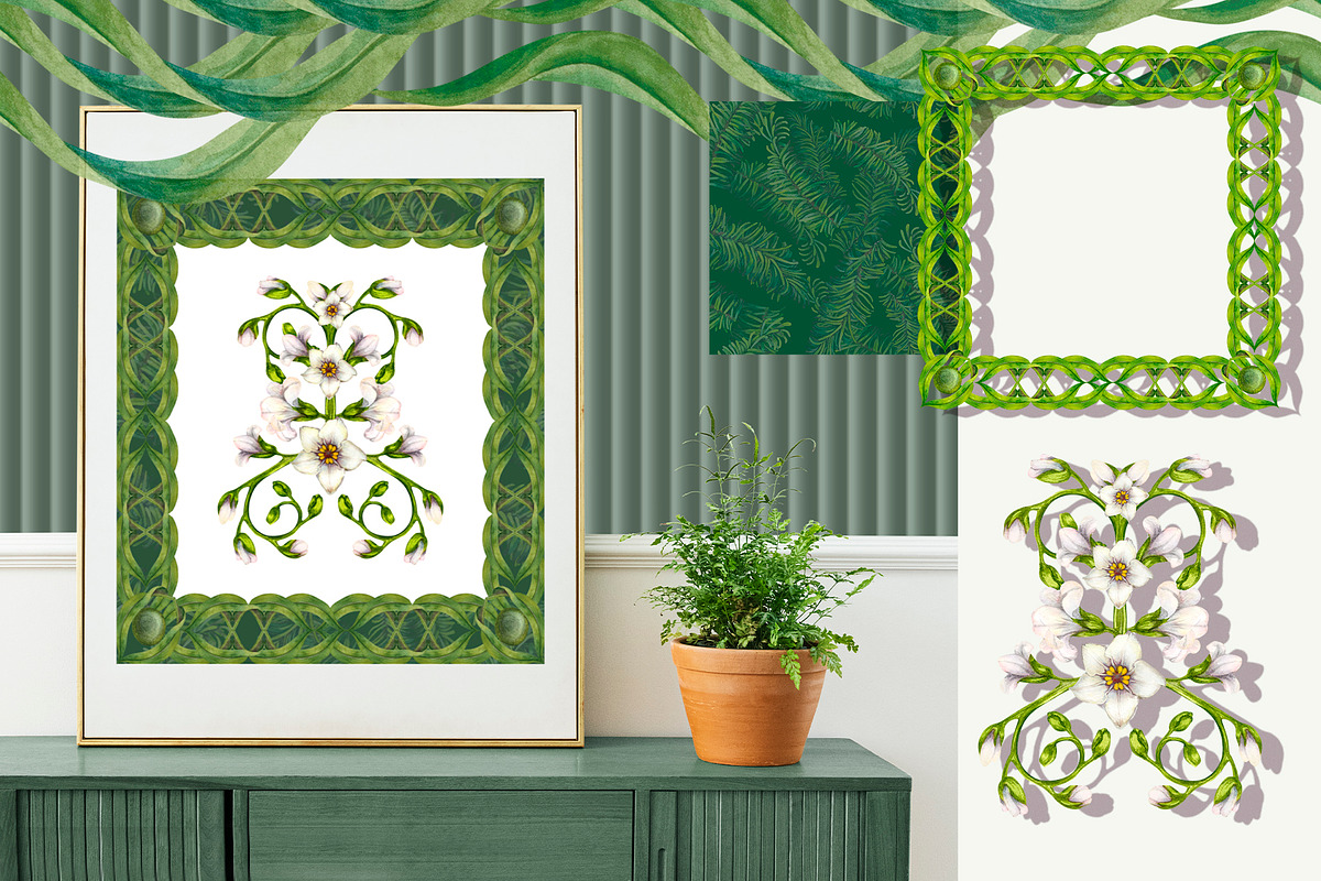 Floral frames, botanical watercolor, a Decorative Illustration by EL_SUHOVA (Photo 3 of 15)