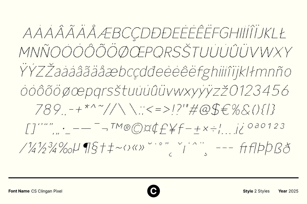 CS Clingan Pixel, a Sans Serif Font by Craft Supply Co. (Photo 8 of 8)