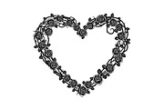 Floral Heart Wreath SVG Bundle, an Illustration by Gaye Art (Thumbnail 9 of 31)