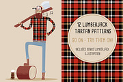 12 Lumberjack Tartan Patterns, a Background Graphic by Fendell Projects (Thumbnail 3 of 5)