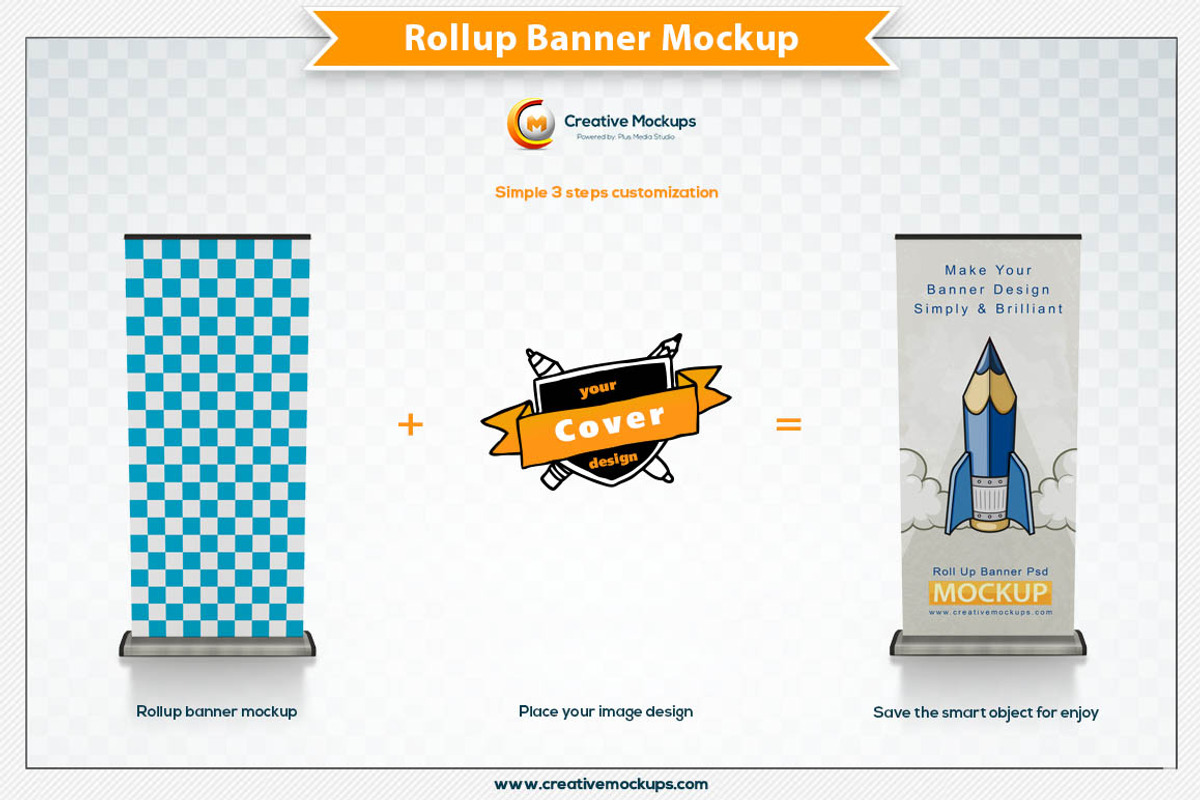 Rollup Banner Mockup, an Advertising Mockup by Plus Media (Photo 2 of 5)