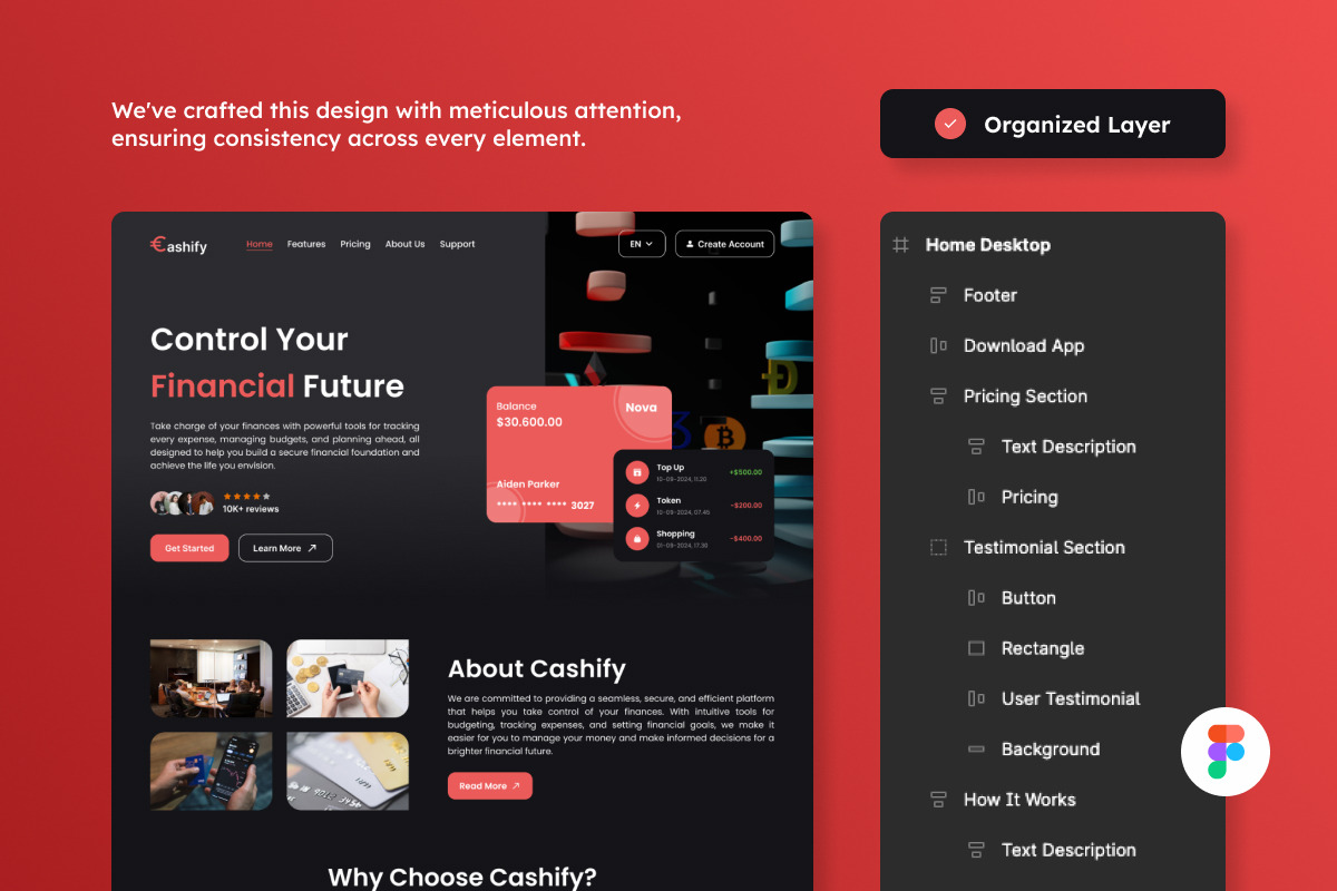 Cashify - Fintech Platform Landing, a Landing Page Template by productype1 (Photo 2 of 5)