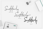 Suddenly - Signature Script, a Script Font by Sarid Ezra (Thumbnail 2 of 10)