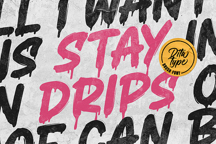 Stay Drips, a Symbol Font by Ditatype