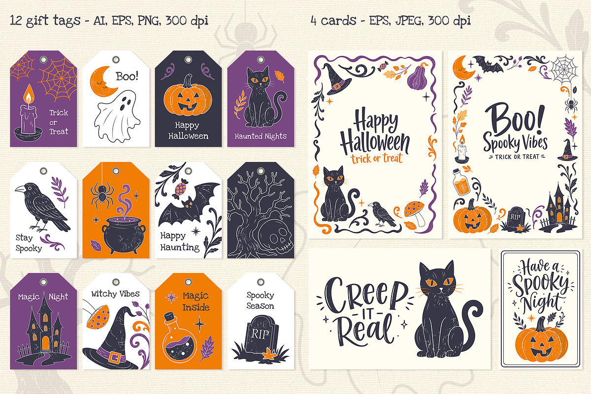 Mystical Halloween Vector Clipart, a Seasonal Illustration by Hanna's ArtLab (Photo 2 of 6)