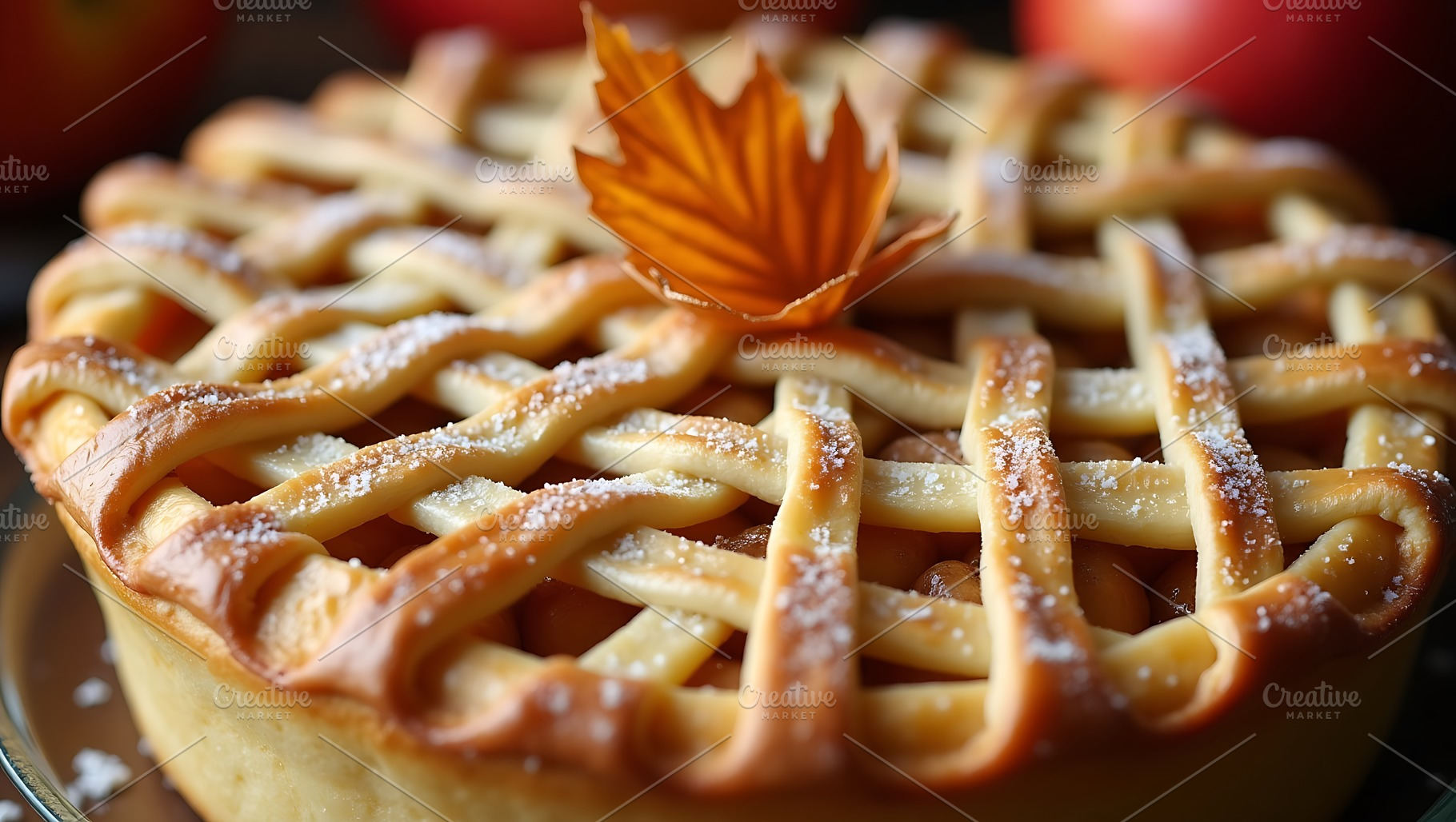 Delicious golden brown lattice top, a Food & Drink Photo by Artonix