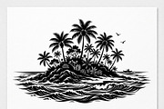 50 Tropical Palm Island Silhouette, an Empty State Illustration by Amazin_art (Thumbnail 37 of 41)