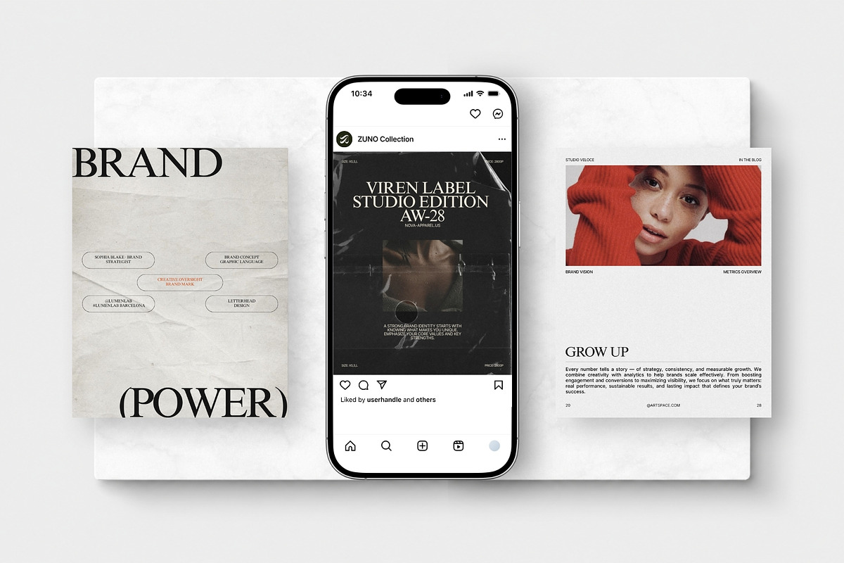 ZUNO | Instagram Post Bundle, a Social Media Template by The Aesthetic Studio (Photo 5 of 10)