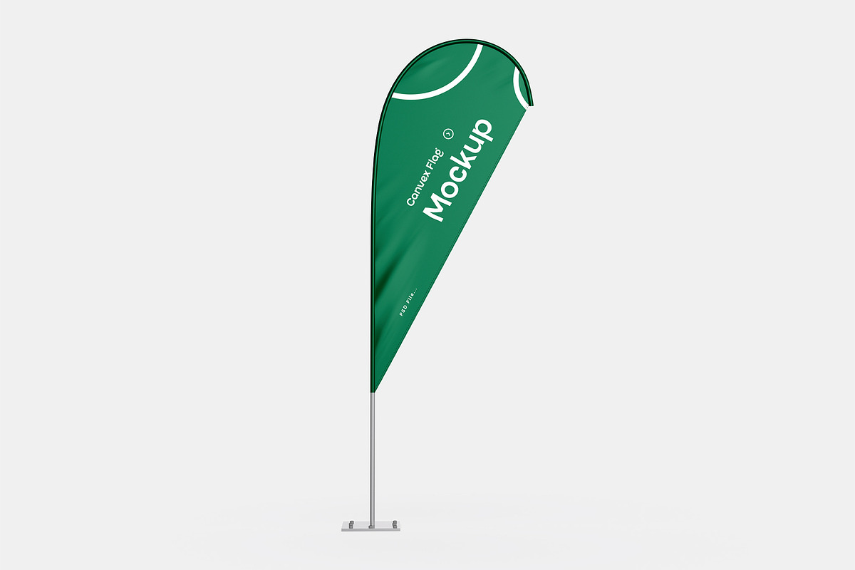 Stand Convex Flag Banner Mockup, a Product Mockup by graphypix (Photo 1 of 4)