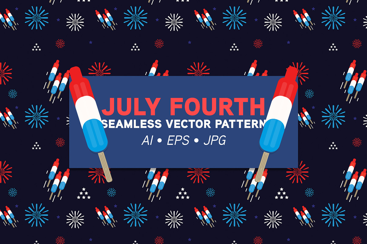Fourth of July Seamless Pattern, a Pattern Graphic by IFBdesign (Photo 1 of 4)