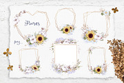 Watercolor Sunflowers and Cotton, an Illustration by Yuliya Art (Thumbnail 14 of 24)