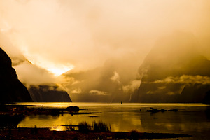 Milford Sound New Zealand Sunset, a Nature Photo by THP Creative